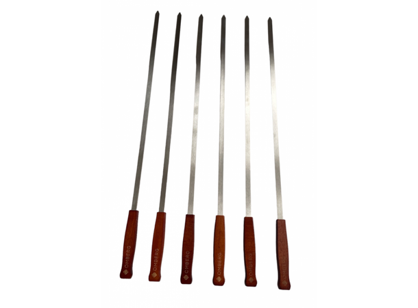 Omberg Brede Grillspyd med håndtak 6 pk