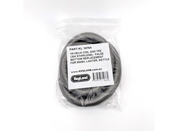 Stainless steel Helix Coil 1m with Tee