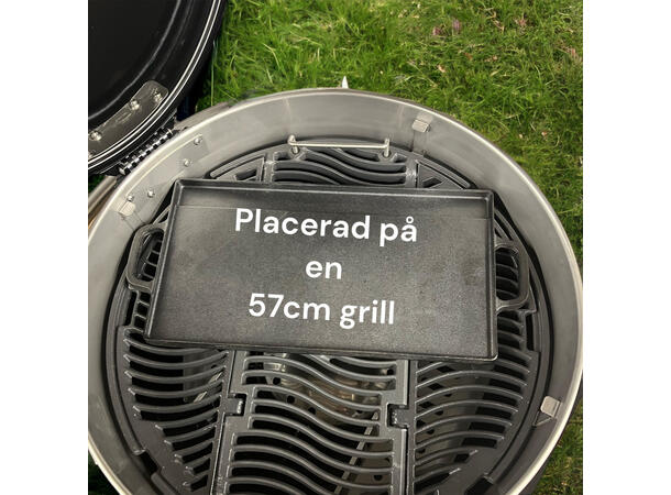 Stekeplate støpejern 50,5 x 23 cm vendbar med og uten riller 