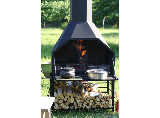 Home Fires Braai Freestanding 1200 - Sort Frittstående Grill