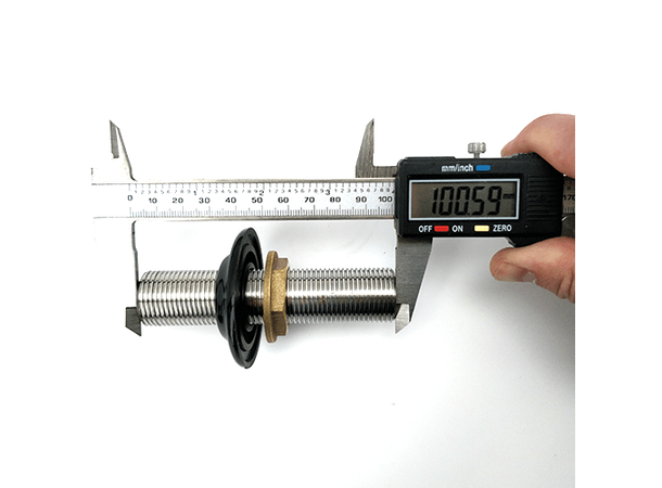 100mm 5/8" All Thread Shank with Black Plastic Collar and 5/8" nut 