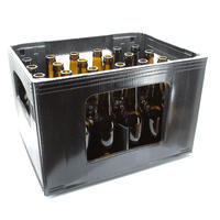 Plastkasse inkludert 24 stk flasker 0,33 liter brune longneckflasker