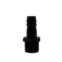 13 mm(1/2")slangestuss til 1/2"BSP 10stk PP-plast med gjenger og slangestuss
