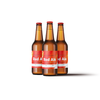 Red Ale universell Etikett 60 stk Passer til boks og flaske, 110 x 80 mm