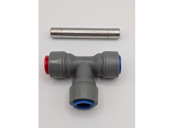 Duotight 9,5mm t-stykke til thermowell, med mellomstykke