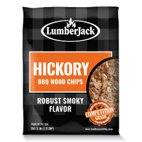 LumberJack BBQ Wood Chips, Hickory 900g røykeflis