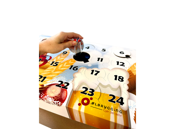 Adventskalender/gaveeske for flasker