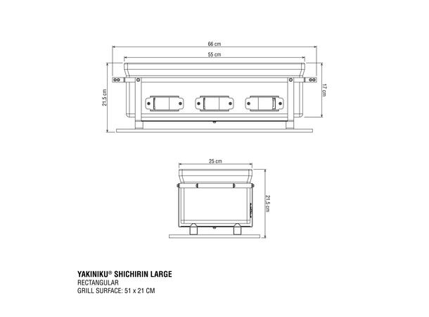 Yakiniku Large Rectangular Shichirin