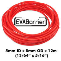 12m EVABarrier Red 5 mm ID x 8 mm OD rød slange for CO2