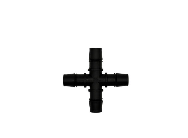 13 mm (1/2") 4-veis krys 10stk PP-plast med slangestusser 