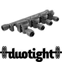 Duotight Manifold 4 uttak med stengeventiler og push-fit