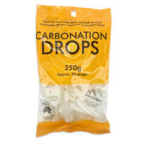 Karboneringsdrops 250g Inneholder cirka 70 stk.