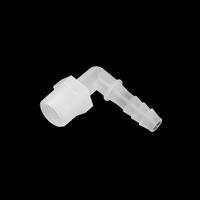 Slangenippel-albue 90°,3/8" NPT til 10mm PP, semi-transparent Brewtools