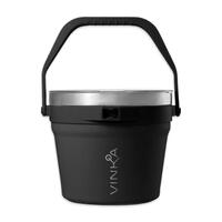 VINKA Double Insulated Ice Bucket Black 7 L Isbøtte med Isolasjon
