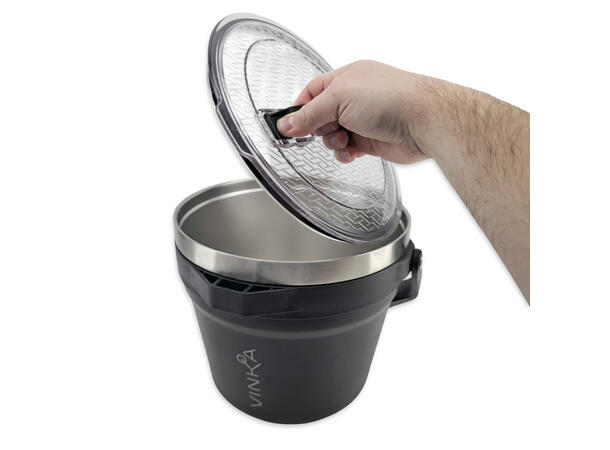 VINKA Double Insulated Ice Bucket Black