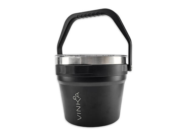 VINKA Double Insulated Ice Bucket Black