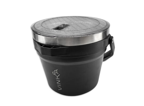 VINKA Double Insulated Ice Bucket Black