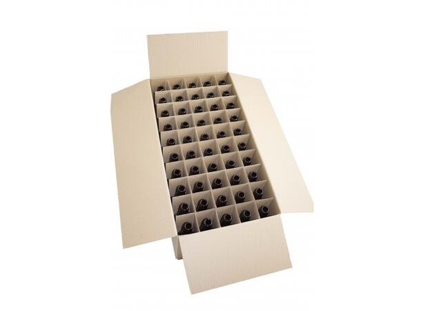 Eske med 50 stk 0,25 l brune short-neck flasker