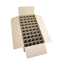 Eske med 50 stk 0,25 l flasker brune short-neck flasker