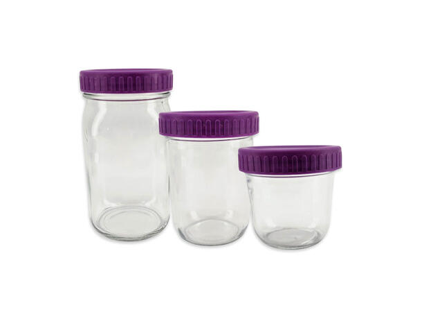 Haul Mason Jar Purple Lids