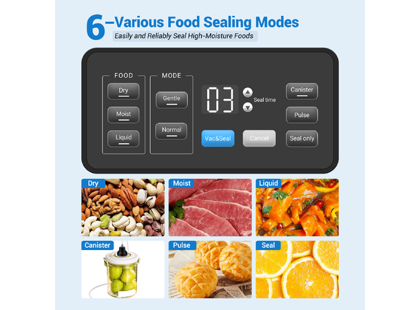 INKBIRD Vacuum Sealer INK-VS04 kompakt vakuumpakker 