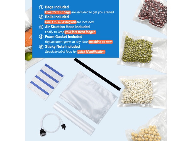 INKBIRD Vacuum Sealer INK-VS04 kompakt vakuumpakker 