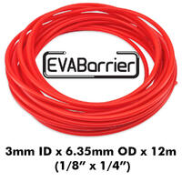 12m EVABarrier Red 3 mm ID x 6,35 mm OD Rød slange for øl og CO2