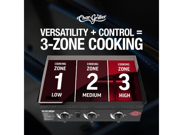 Char-griller Flat Iron 3 Burner Griddle
