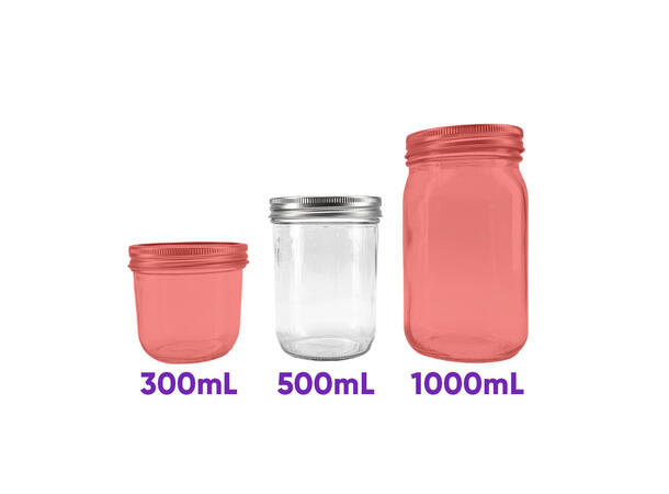 Haul Wide Mouth 500ml - 12stk Sylteglass med bred åpning