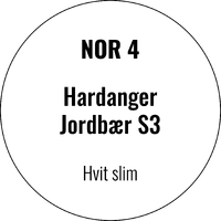 NOR 4 Hardanger Jordbær S3 Hvit slim - 10mg/g