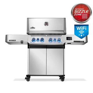 Napoleon Prestige 500 Connected, SS Digital gassgrill med Sizzle Zone