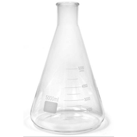 Erlenmeyer kolbe 5000 ml av borosilikatglass. 5 liter