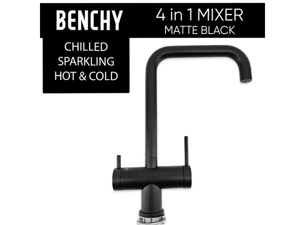 Kitchen Mixer Tap 4 in-1 Matte Black