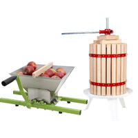 Fruktpresse 18L + fruktkvern Pakke med manuell fruktkvern