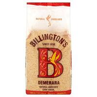 Billingtons demerara sukker 500g lyst, urafinert rørsukker