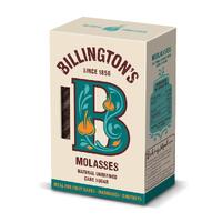 Billington's molasse sukker 500g mørkt, urafinert rørsukker